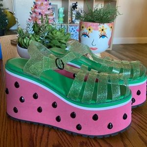 🍉Dolls kill sugar thrillz watermelon shoes